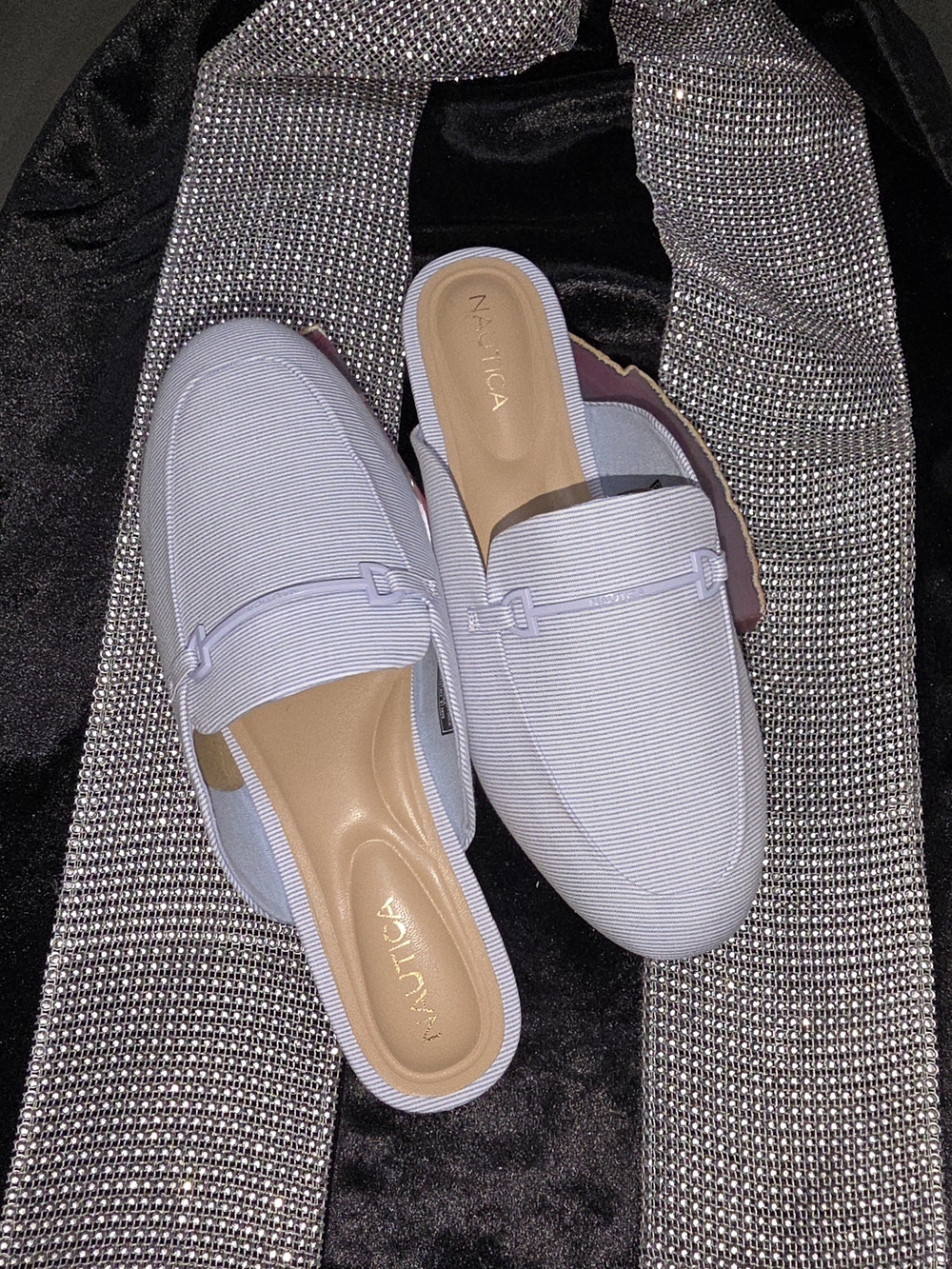 Nautica Women's Mule Loafers Size 9.5 Blue White